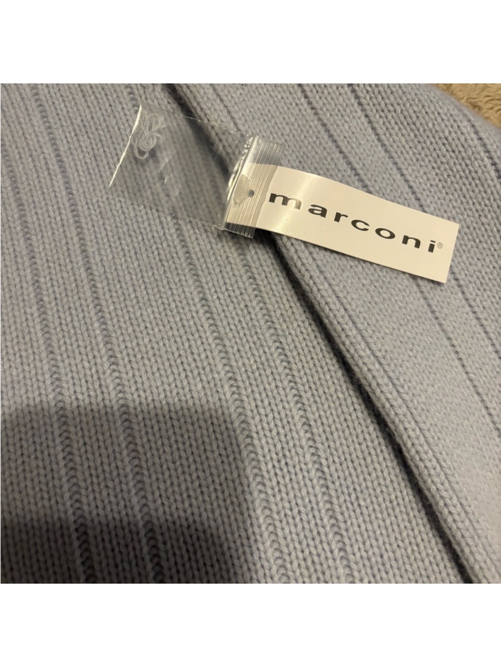 Marconi Women's Light Gray Ribbed Knit Sweater Vest
